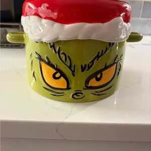 Grinch Holiday Cookie Jar - Green and Red